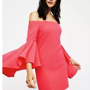 Free People Hot Pink Mini Dress, Small